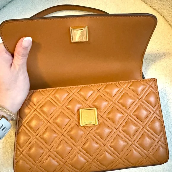 Tory Burch Small Fleming Tan Leather Bag - Picture 5 of 7